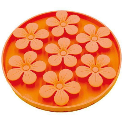 Tapis anti-glouton BubiChef LickFlower, orange