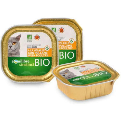 EQUILIBRE & INSTINCT Terrine pour chat adulte poulet légumes BIO 85g