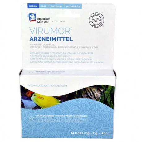MUNSTER AQUARIUM Argumor 20ml (ED+EM) Traitement antiparasitaire pour poissons jusqu'à 400L