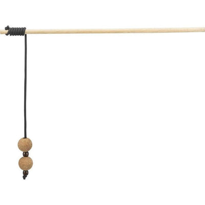 TRIXIE Canne à pêche avec balles CityStyle pour chat 40 cm Bois et Feutre Gris