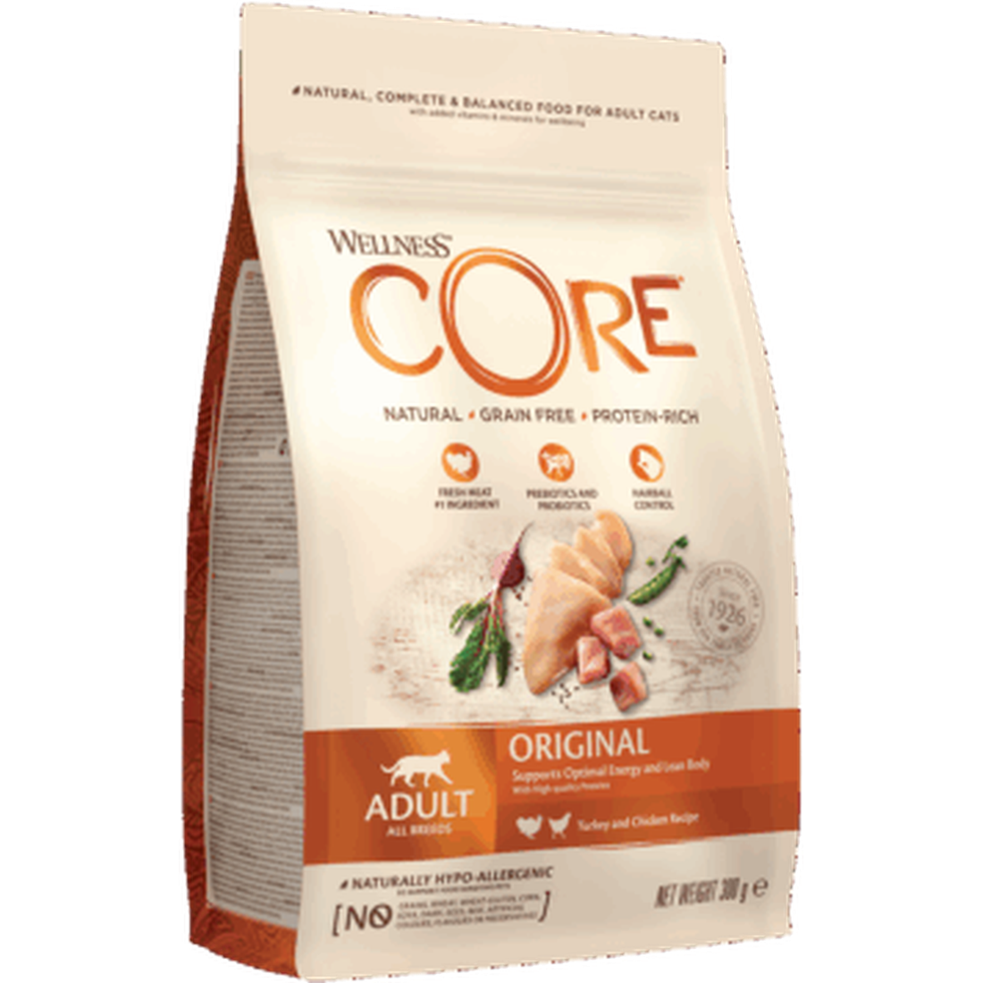 WELLNESS CORE Original Croquettes Chat Dinde Poulet 300g
