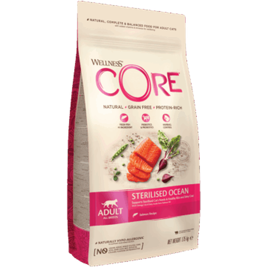 WELLNESS CORE Chat Stérilisé Croquettes Saumon 300g