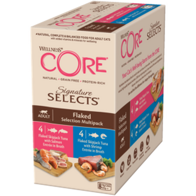 WELLNESS CORE Signature Selects Chat Sélection Emiettés 8x79g