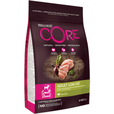 WELLNESS CORE Small Breed Adult Low Fat Dinde 5kg