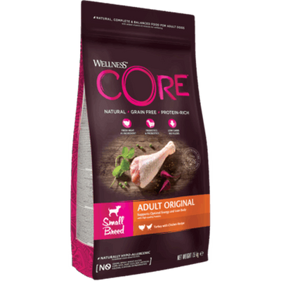 WELLNESS CORE Small Breed Adult Original Dinde et Poulet 1.5kg