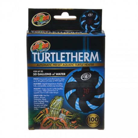ZOOMED TurtleTherm Chauffage Aquatique Automatique 25W pour Tortues Aquarium jusqu'à 7-8L